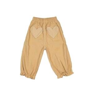 NEW WILD WAWA kids' heart pocket pants in sandstone